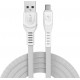 GOLF Flat USB 2.0 Cable USB-C male - USB-A male Λευκό 1m